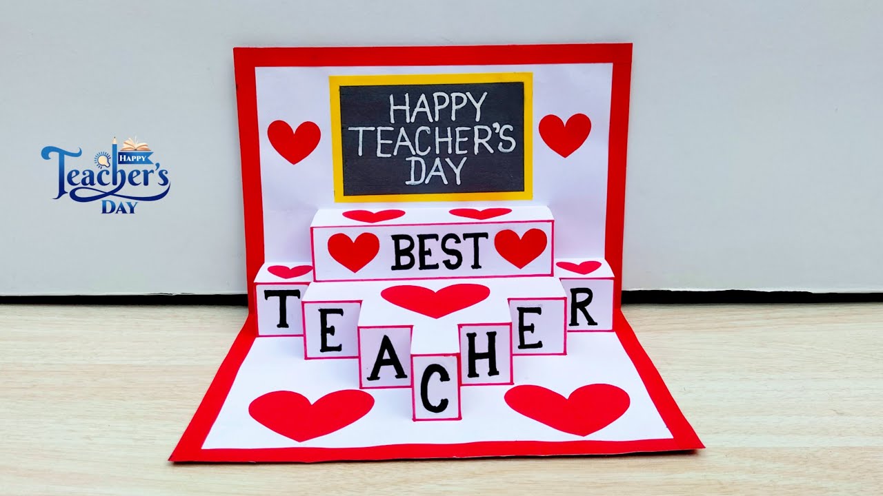 DIY - Teacher's day pop-up card ideas // Happy teacher's day greeting card handmade