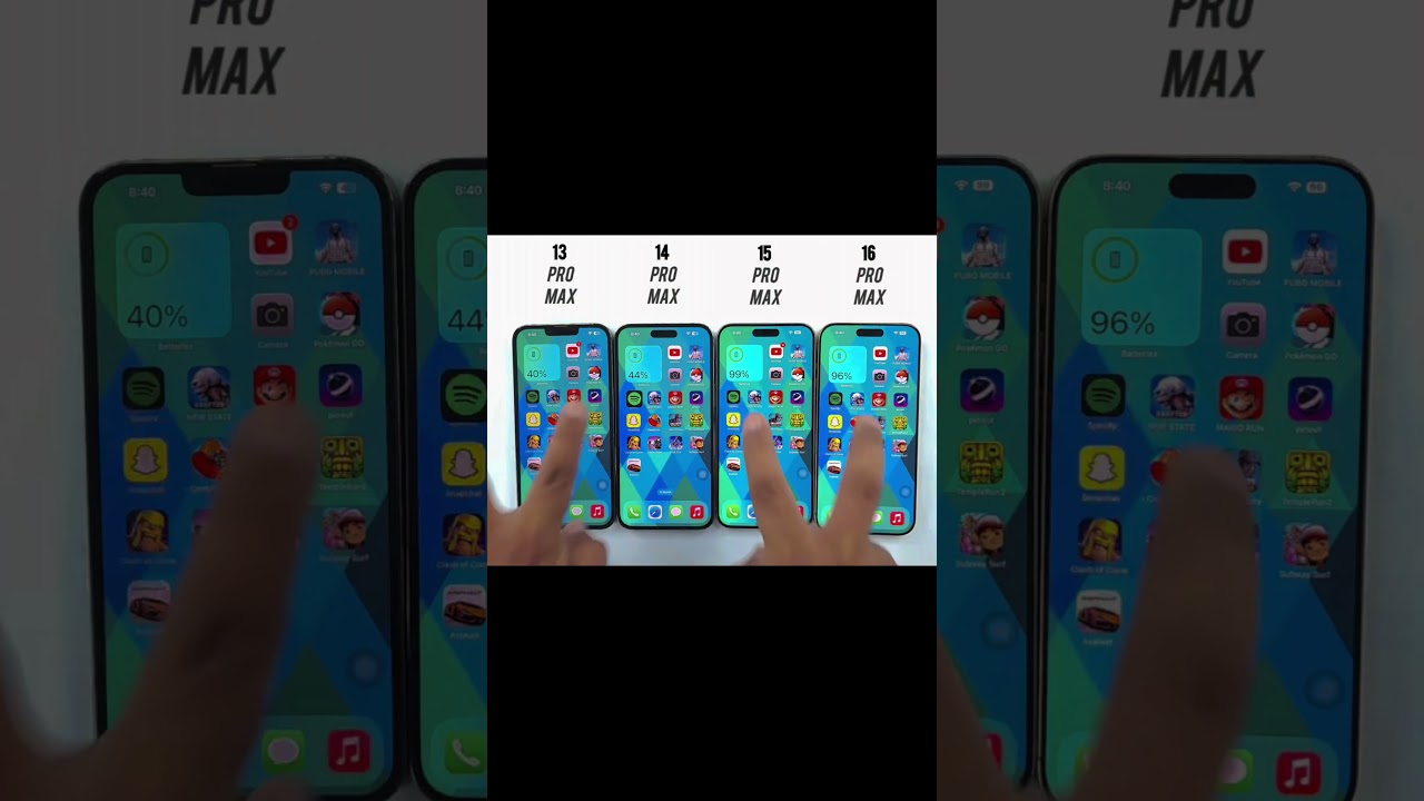 iPhone 16 Pro Max vs 15 Pro Max vs 14 Pro Max vs 13 Pro Max &ndash; SPEED TEST SHOWDOWN! ⚡ #Shorts