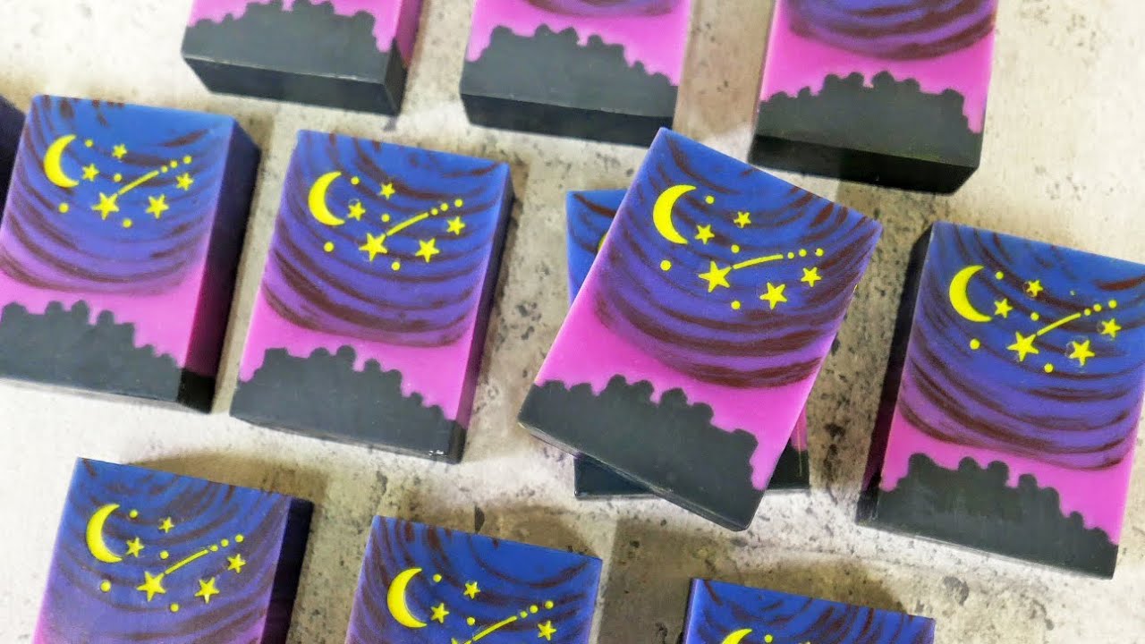 夜空漸層皂 - night sky gradient design handmade soap - 手工皂