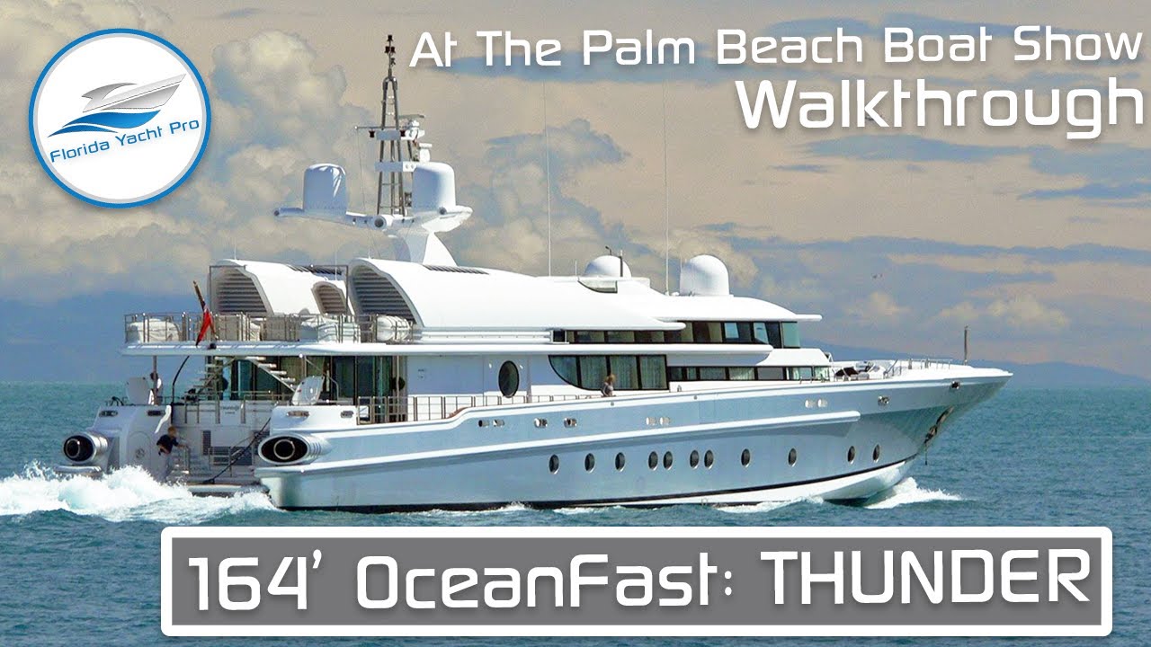 Superyacht Walkthrough: 164' Oceanfast Tour at the Palm Beach Boat Show: THUNDER