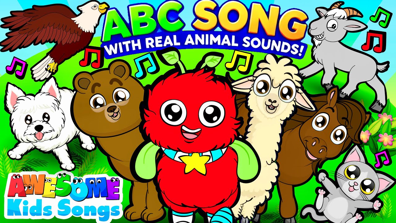 Kids LOVE This Animal ABC Song! A to Z with Real Sounds & Fun Preschool Phonics | #AwesomeKidsSongs