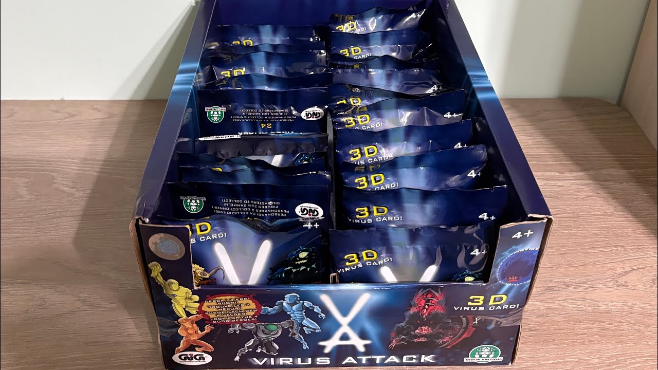 VIRUS ATTACK - UNBOXING ESPOSITORE 24 BUSTINE - PARTE 1 - 2011 GIOCHI PREZIOSI