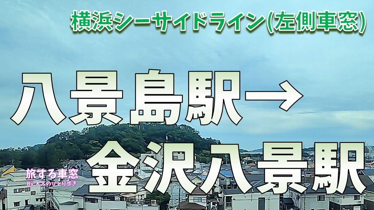 横浜シーサイドライン 八景島駅→金沢八景駅 左側車窓(ノーカット)