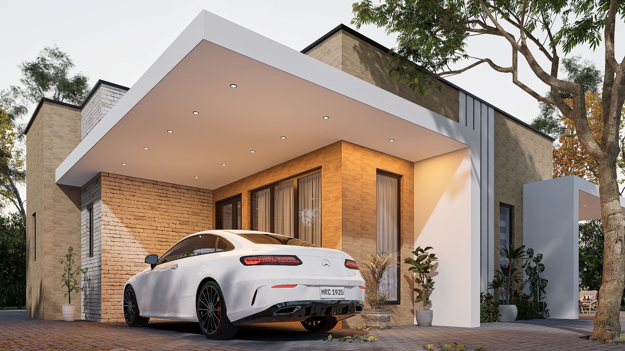 Современный дом площадью 14 м x 15 м с 3 спальнями | Просторная открытая планировка | Идеальное ж...