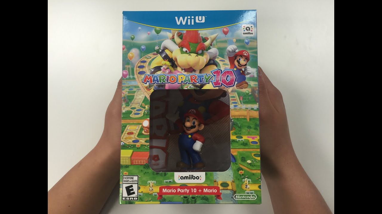 Mario Party 10 with Mario Amiibo Bundle (Wii U) Unboxing !!
