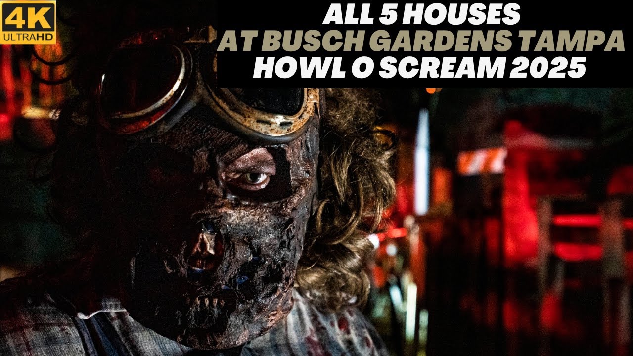 ALL 5 HOUSES AT BUSCH GARDENS TAMPA HOWL O SCREAM 2025 | FULL TOUR