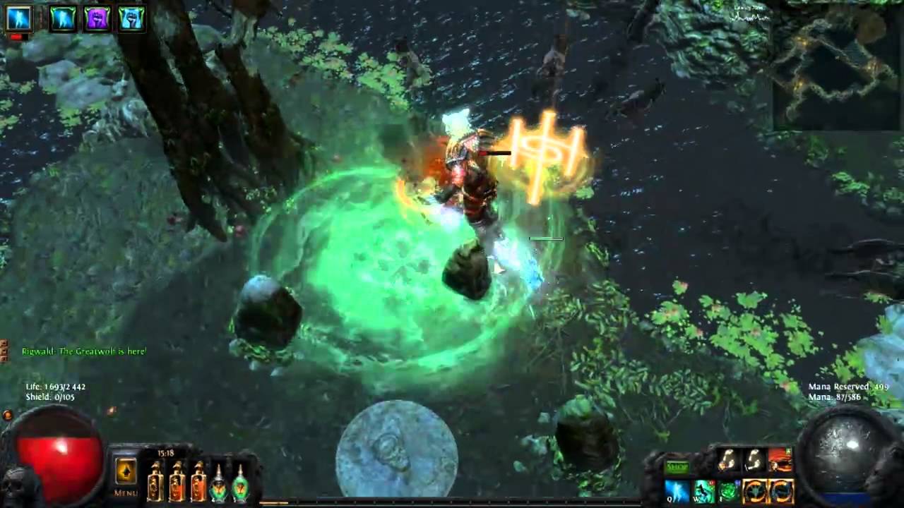Path of Exile - Talisman SC - lvl60 Rigwald with Coc Cyclone at lvl70