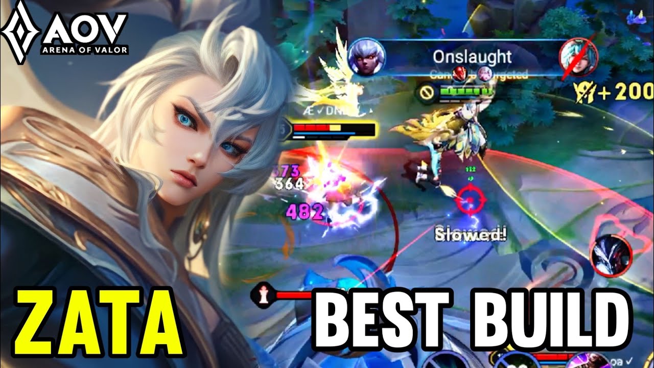AOV : ZATA GAMEPLAY | BEST BUILD - ARENA OF VALOR LIÊNQUÂNMOBILE ROV COT 傳說對決