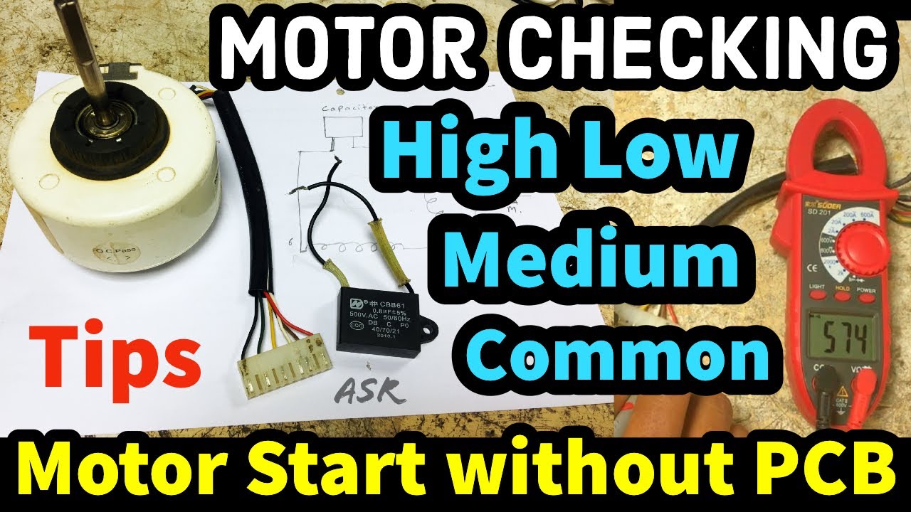 👇Ac blower Motor direct start how to check High low medium Blower motor winding testing tips Tricks