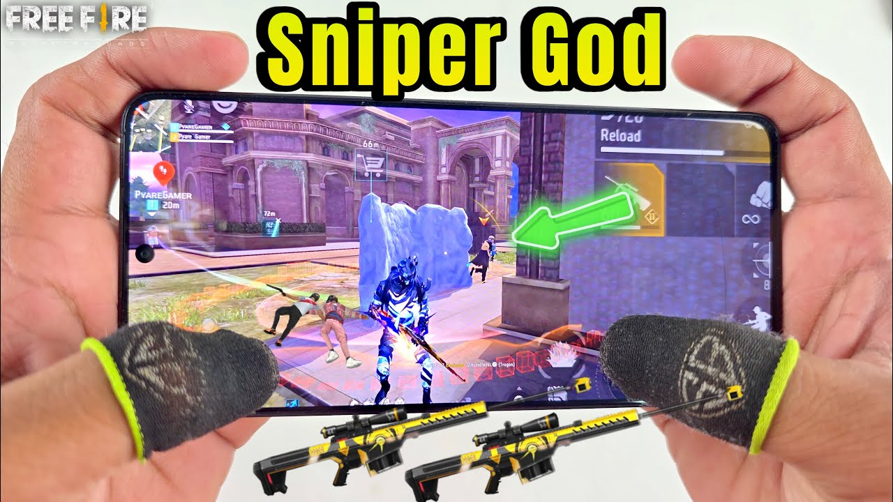 Fast AWM sniper gameplay duo vs squad free fire handcam in poco x6 pro gaming phone 