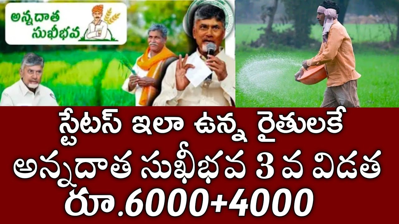 ఏపి కేబినెట్ ఆమోదం రైతుల ఖాతాల్లోకి అన్నదాత సుఖీభవ ₹6000+5000 వీరికే డబ్బులు|annadatha sukibhava 
