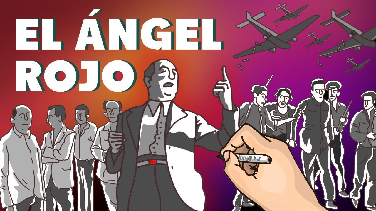 El Ángel Rojo. Abrazo de las dos Españas.