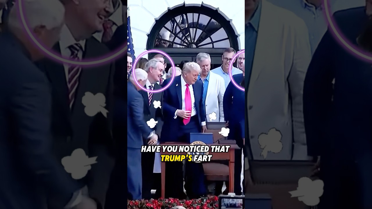 Trump&rsquo;s fart knocked everyone away. #shorts#trump#celebrity#youtubeshorts