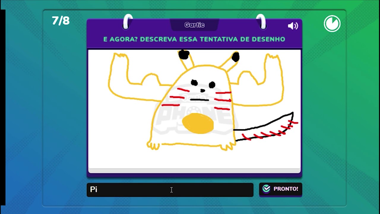 Gartic Phone - FALTOU POUCO PRA EU MORRER JOGANDO ISSO