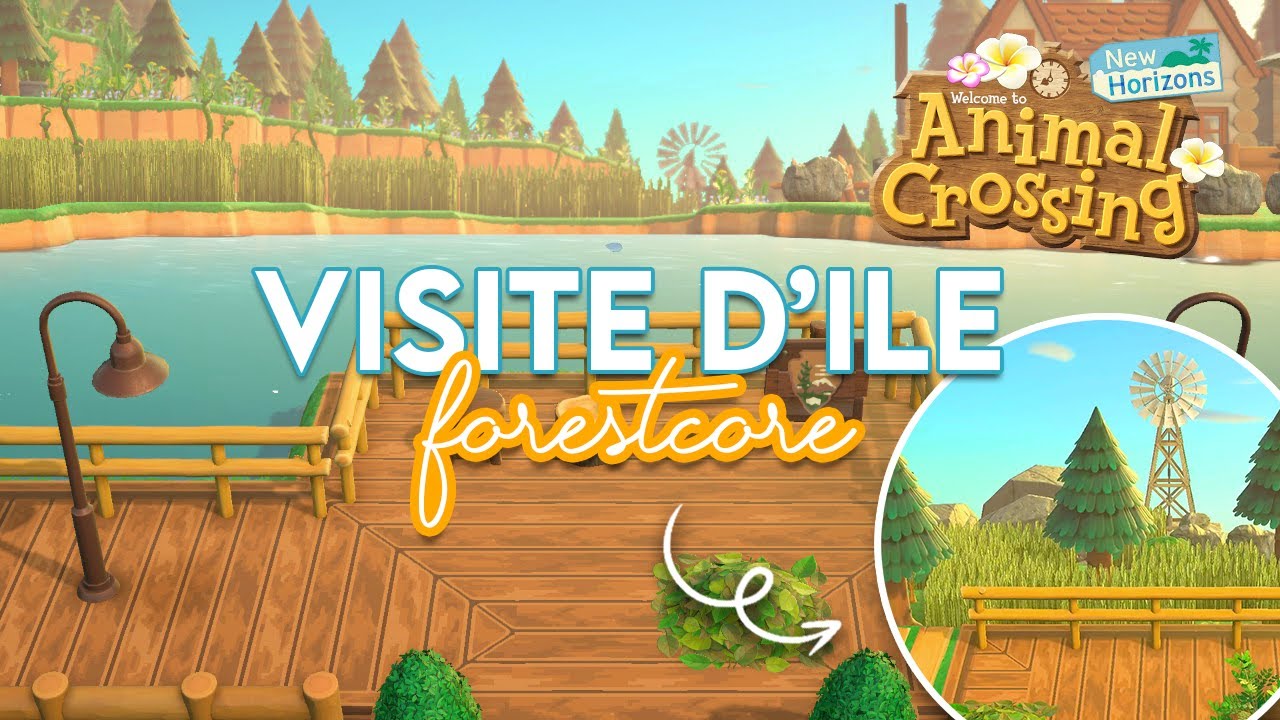 VISITE D'ÎLE FORESTCORE AMÉNAGÉE JUSTE WOW ! 🌲 - ANIMAL CROSSING NEW HORIZONS