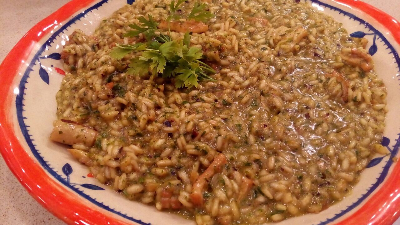 Receta en 5 pasos: Risotto con calamares