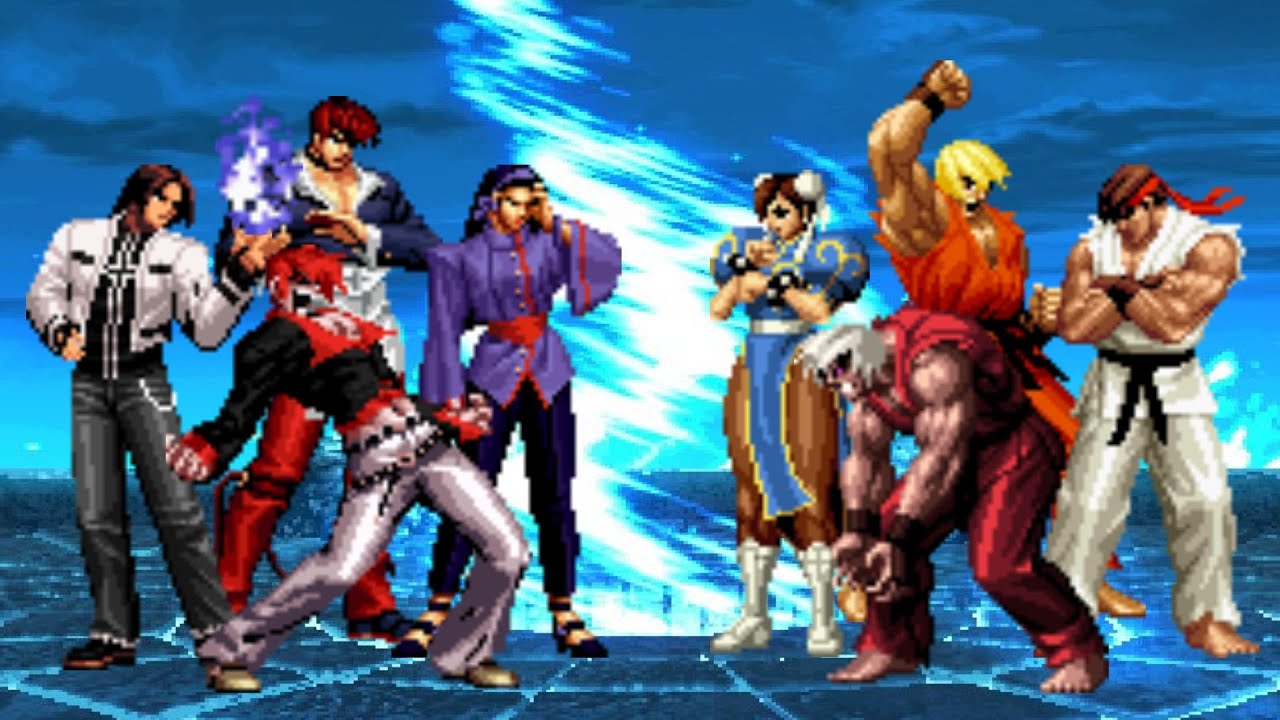 [KOF Memorial Mugen] Three Sacred Treasures Team vs Street Fighter Heroes Team