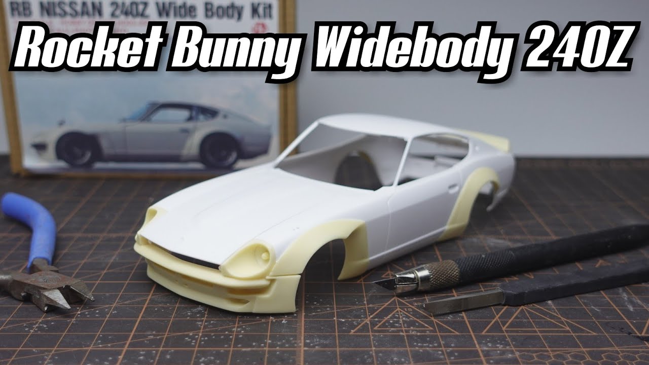Rocket Bunny Widebody Kit 240Z, Hobby Design + Tamiya. 1/24 Scale Model car.