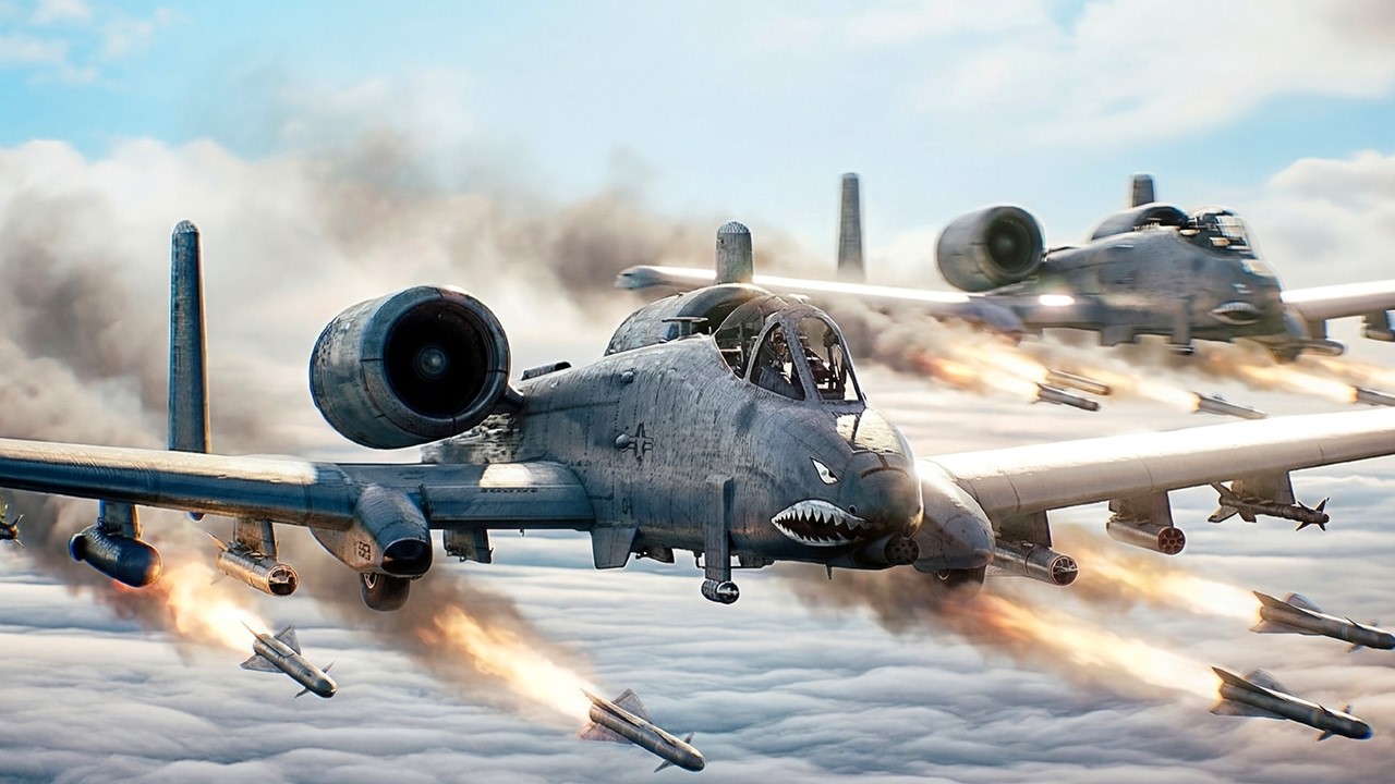 ABSOLUTE POWER of the A 10 WARTHOG raining thunder down on the enemy!