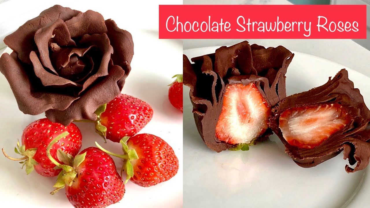 How to Make Chocolate Strawberry Roses | How to Make Modeling Chocolate from Scratch at Home