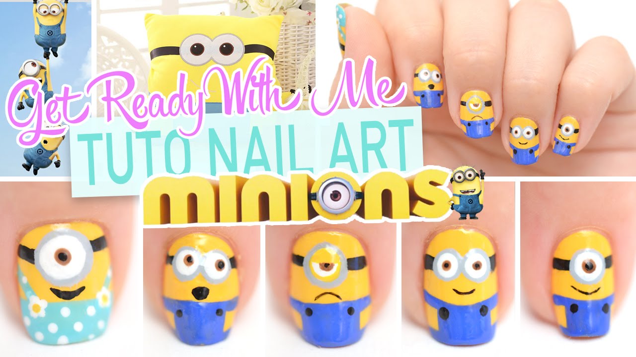Get Ready With Me ♡  Nail art Minions