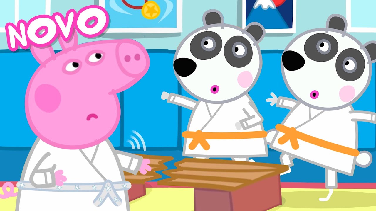 Peppa Pig Portugu&ecirc;s Brasil | Carat&ecirc; com os G&ecirc;meos Panda | NOVO Contos da Peppa Pig