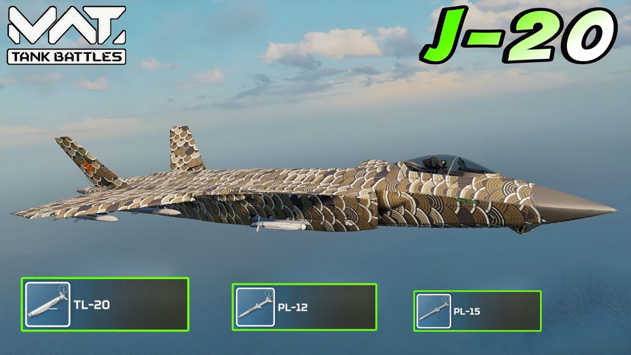 J-20 - Tier 4 Best Dollar Strike Fighter 🔥 MWT :  TANK BATTLES 