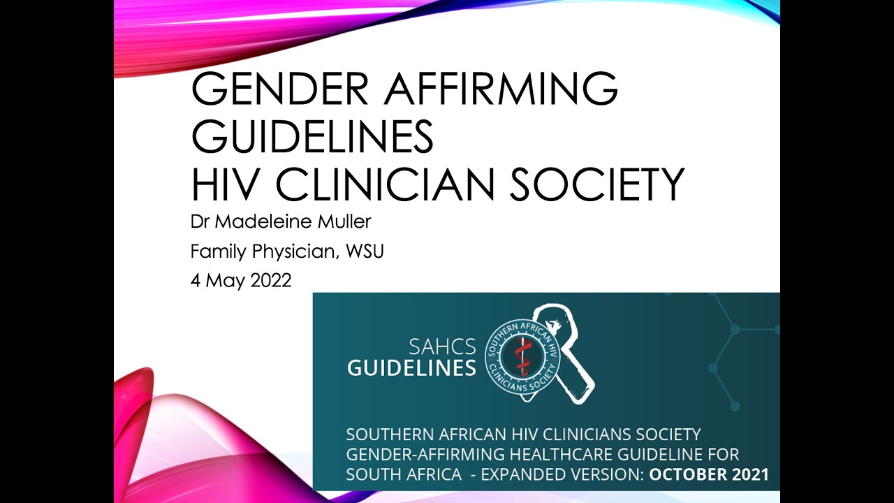 Gender Affirming Guidelines SAHCS Dr Muller 5 May2022