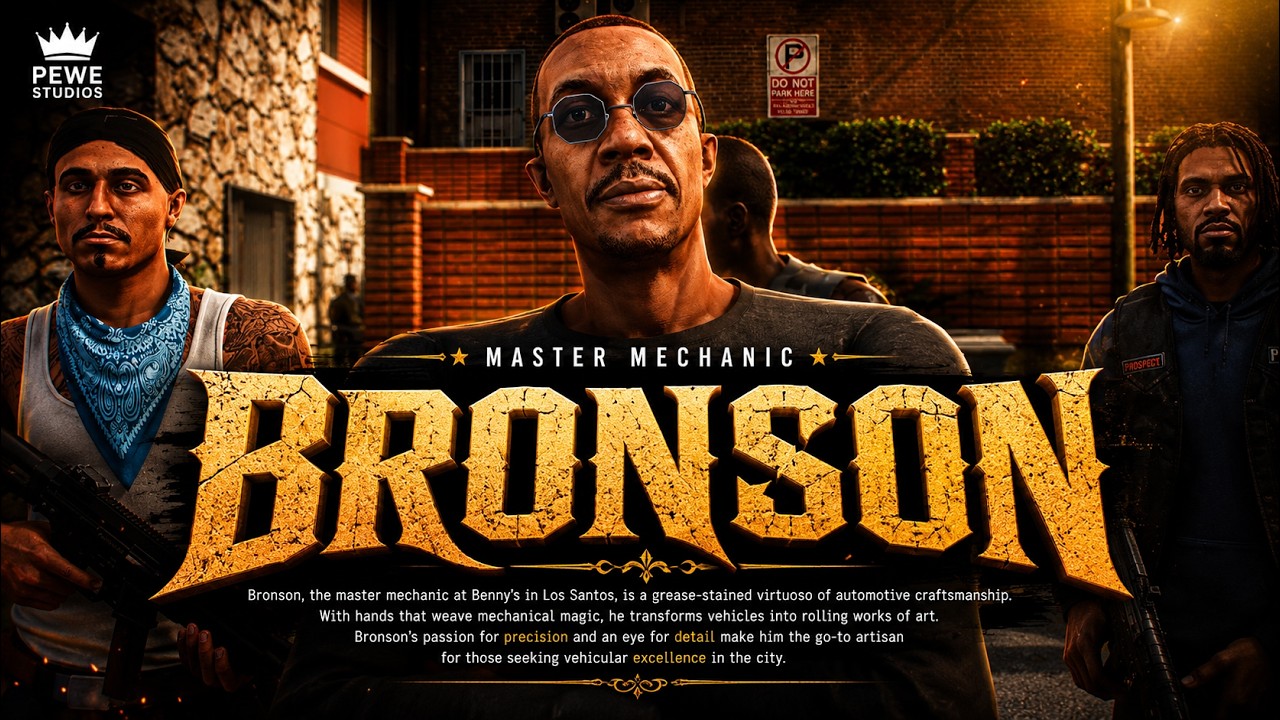 Bronson [ADD ON CUSTOM PED FIVEM] - Pewe Peds Studios