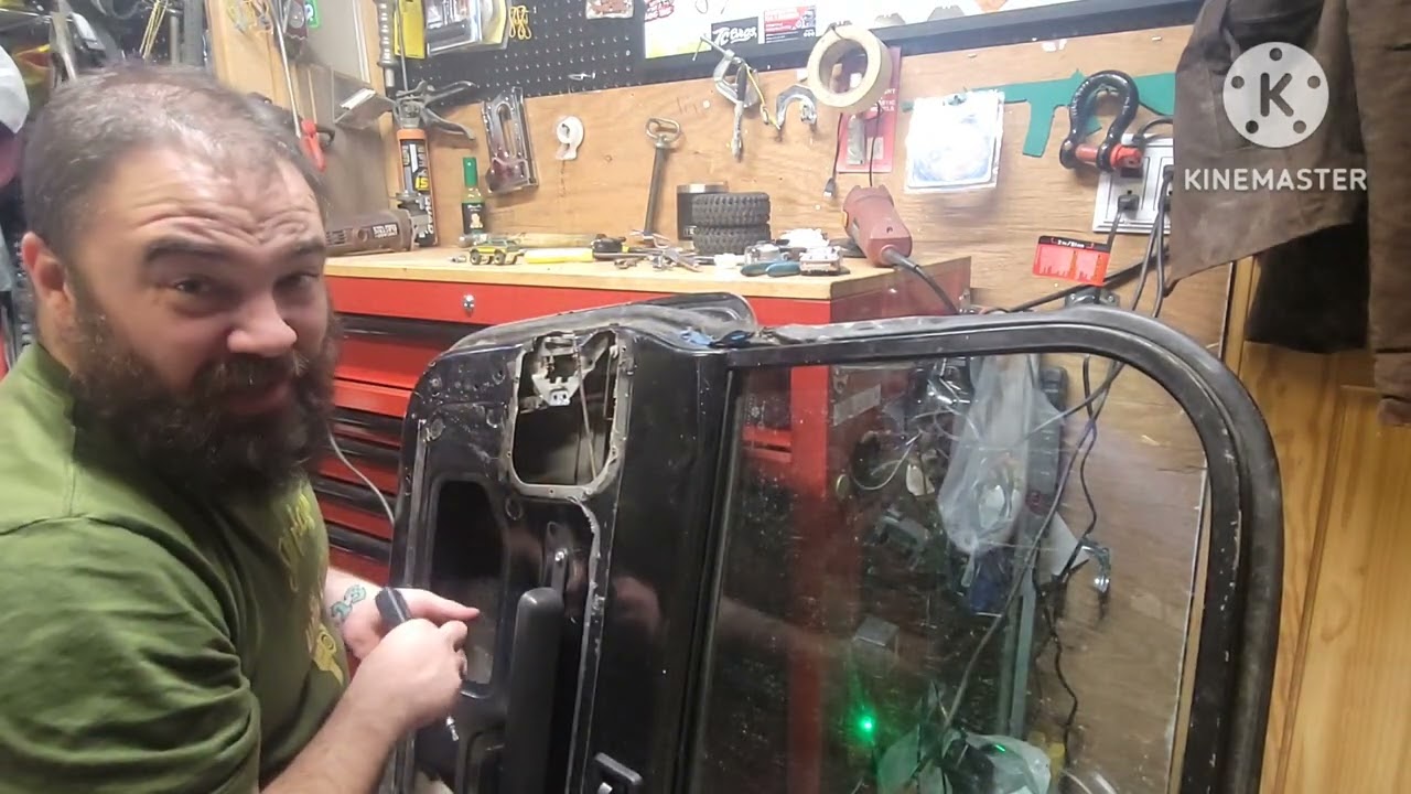 jeep yj full door latch repair.... kinda...