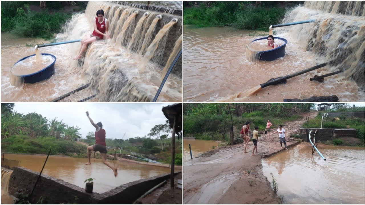DIA DE MUITA CHUVA! APROVEITEI DA MELHOR FORMA, TOMANDO BANHO COM MUITA DIVERSÃO