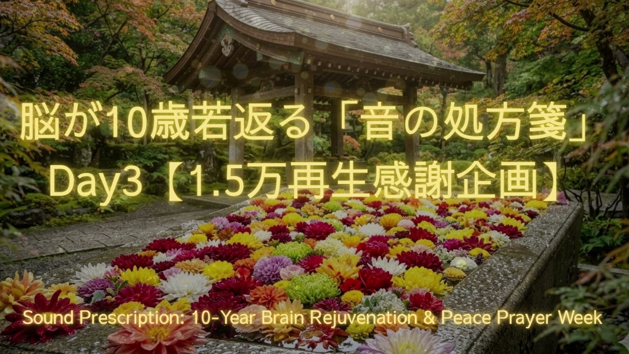 【脳浄化】平和への祈りと神楽鈴の響き Day3～1.5万再生感謝企画 Inner Peace: Sacred Bell & Prayer#認知症予防#脳の若返り#天使の歌声 #平和への祈り#神楽鈴