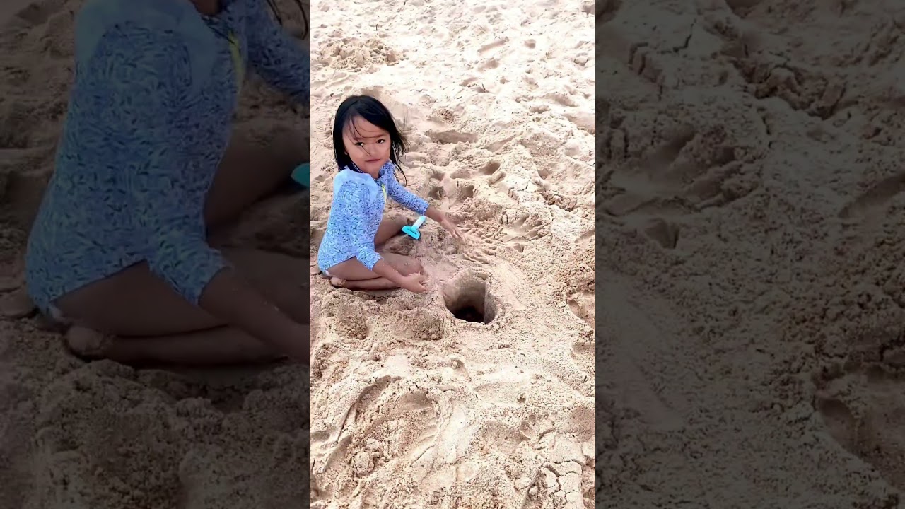 Beach surprise for family 😱❤️👶🏻👧🏻🏖️