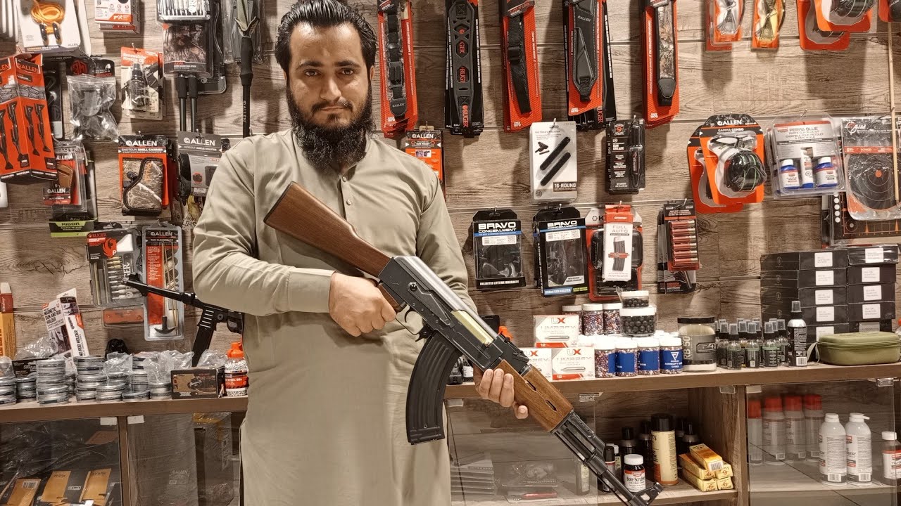 AK 47 Kalashnikov Airsoft Rifle FULL-AUTO Review In Pakistan