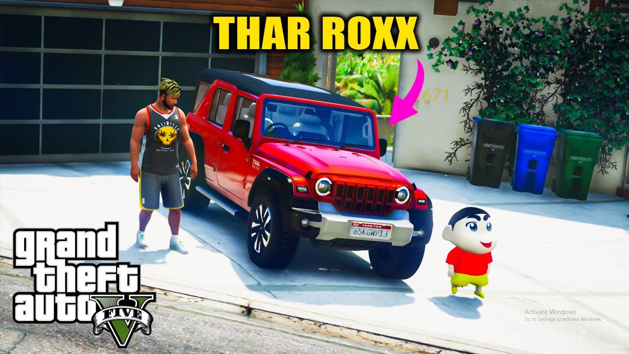 GTA 5: Shinchan & Franklin Buy New Indian Mahindra Thar (Gta5 Mods)