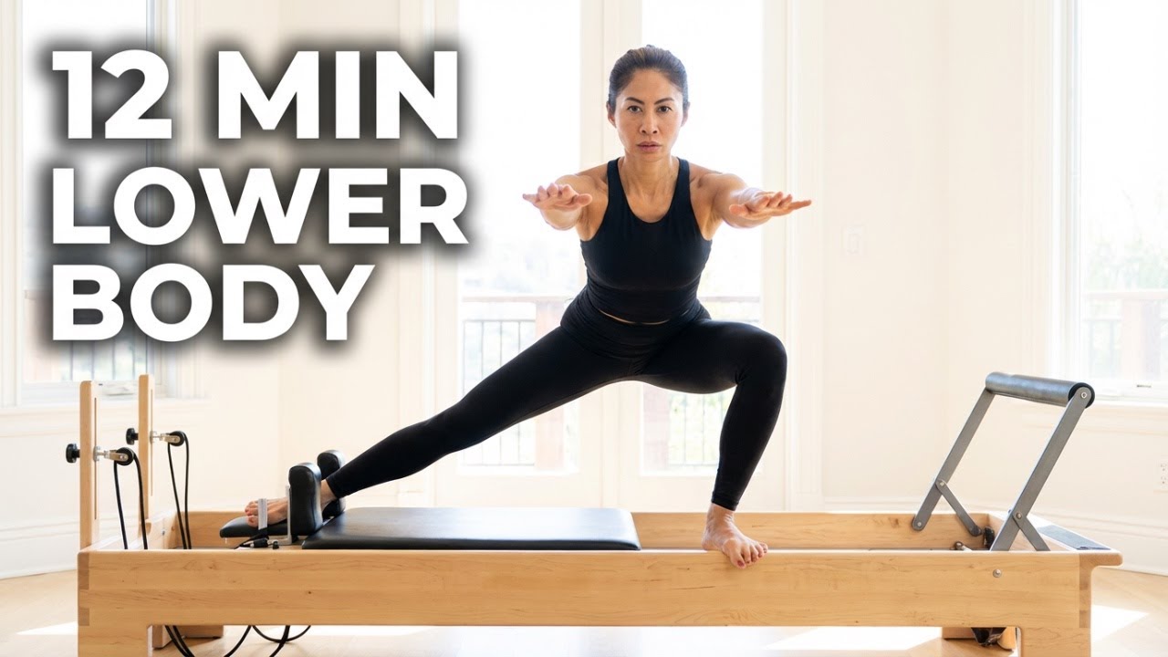 12 MINUTE LOWER BODY PILATES ON REFORMER MACHINE Intermediate to Beginner