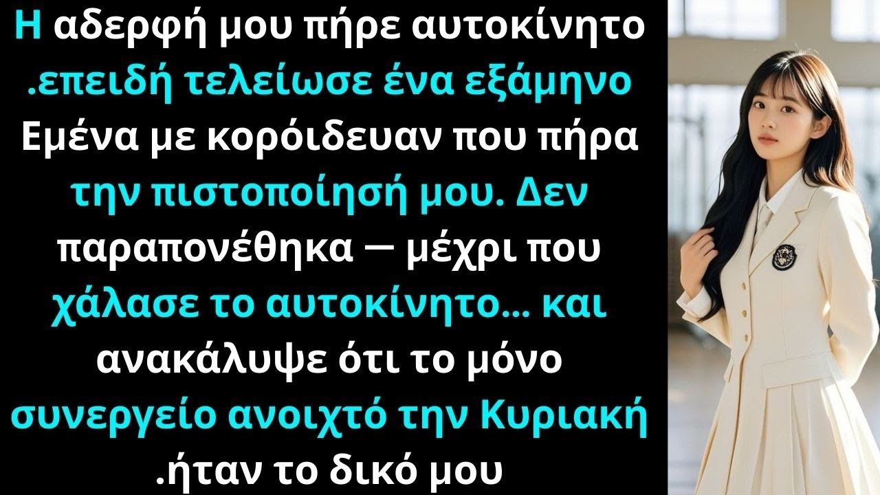 Οι γονείς μου αγόρασαν στην αδερφή μου αυτοκίνητο επειδή τελείωσε ένα εξάμηνο Εμένα μεκορόιδευαν για