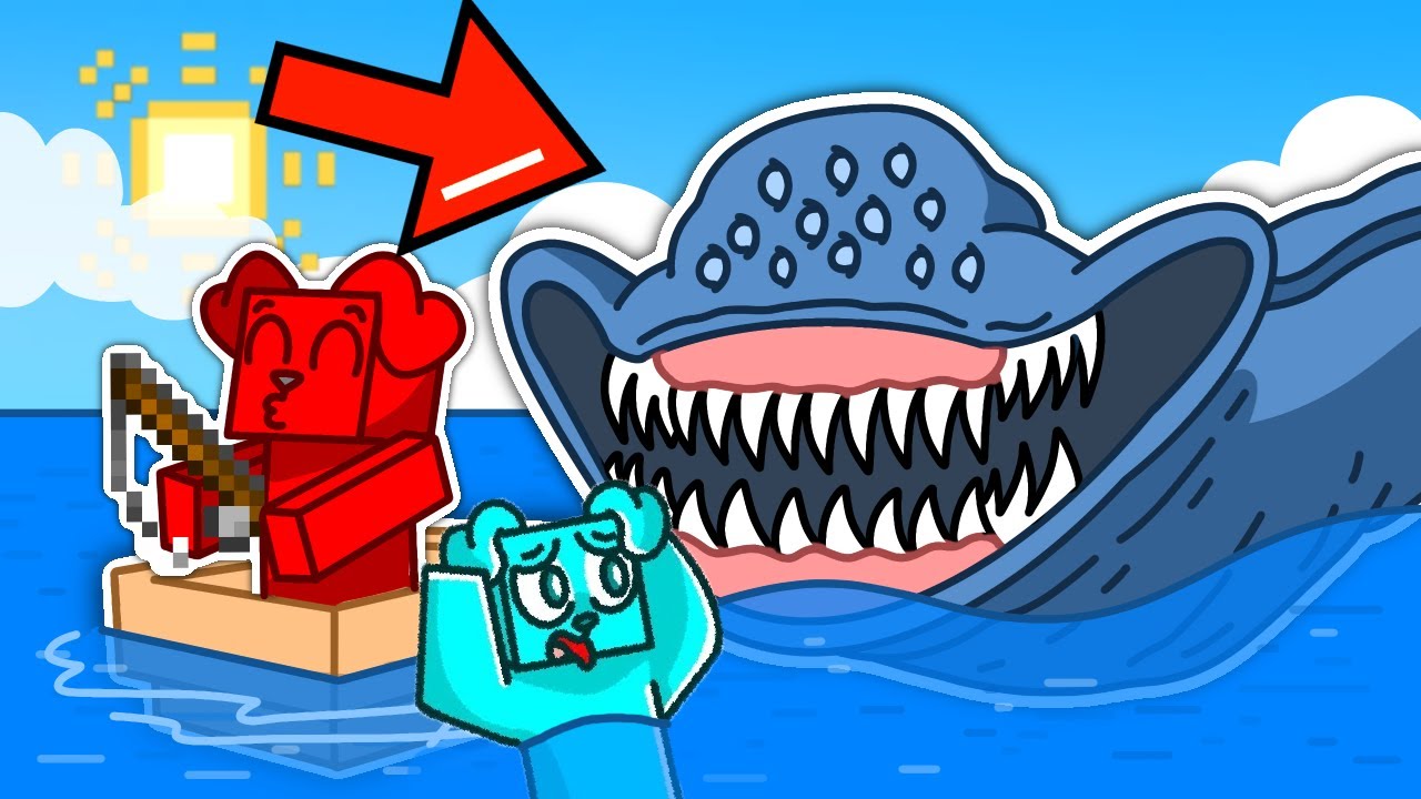 ATAKUJE NAS POTWÓR MORSKI w Minecraft 🌊😭