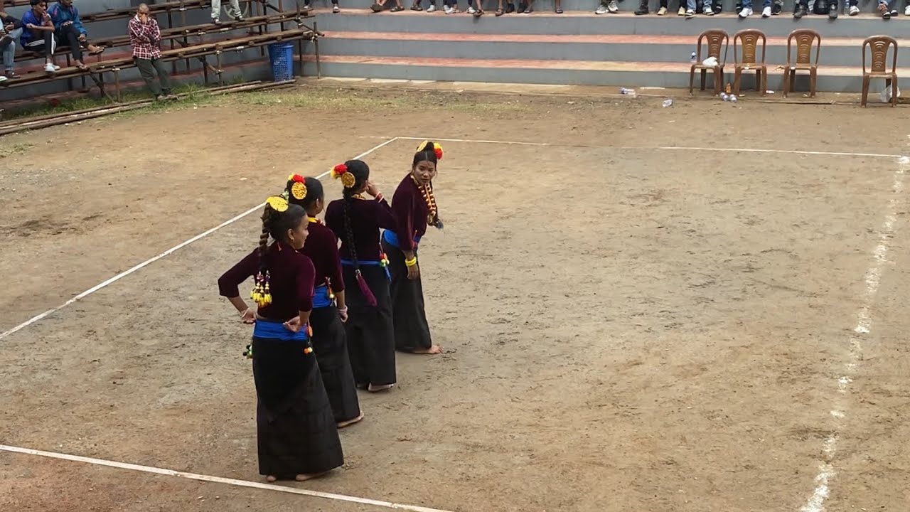 Cultural dance by sisters on Pokhara volleyball training center Pokhara nadipur