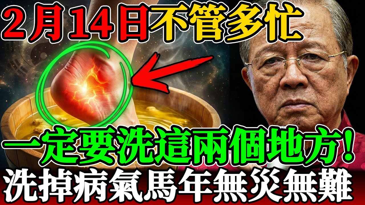 曾仕強提示：2月14日臘月二十七，不管多忙一定要洗這兩個地方！洗掉一年病氣，2026無災無難！#曾仕強 #易經 #國學 #2026運勢 #赤馬紅羊劫 #臘月二十七 #過年習俗 #除晦氣 #招財風水