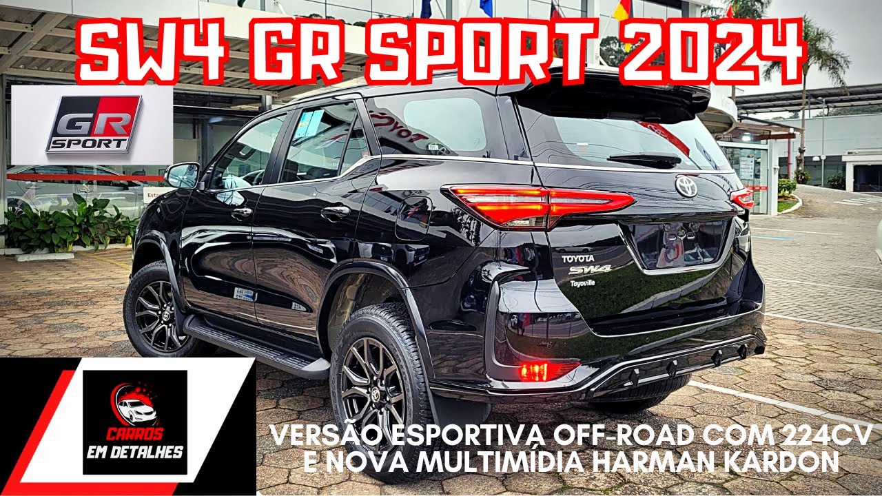 TOYOTA SW4 GR SPORT 2024 TURBO DIESEL 4X4 0KM 7 LUGARES DETALHES DO INTERIOR E EXTERIOR