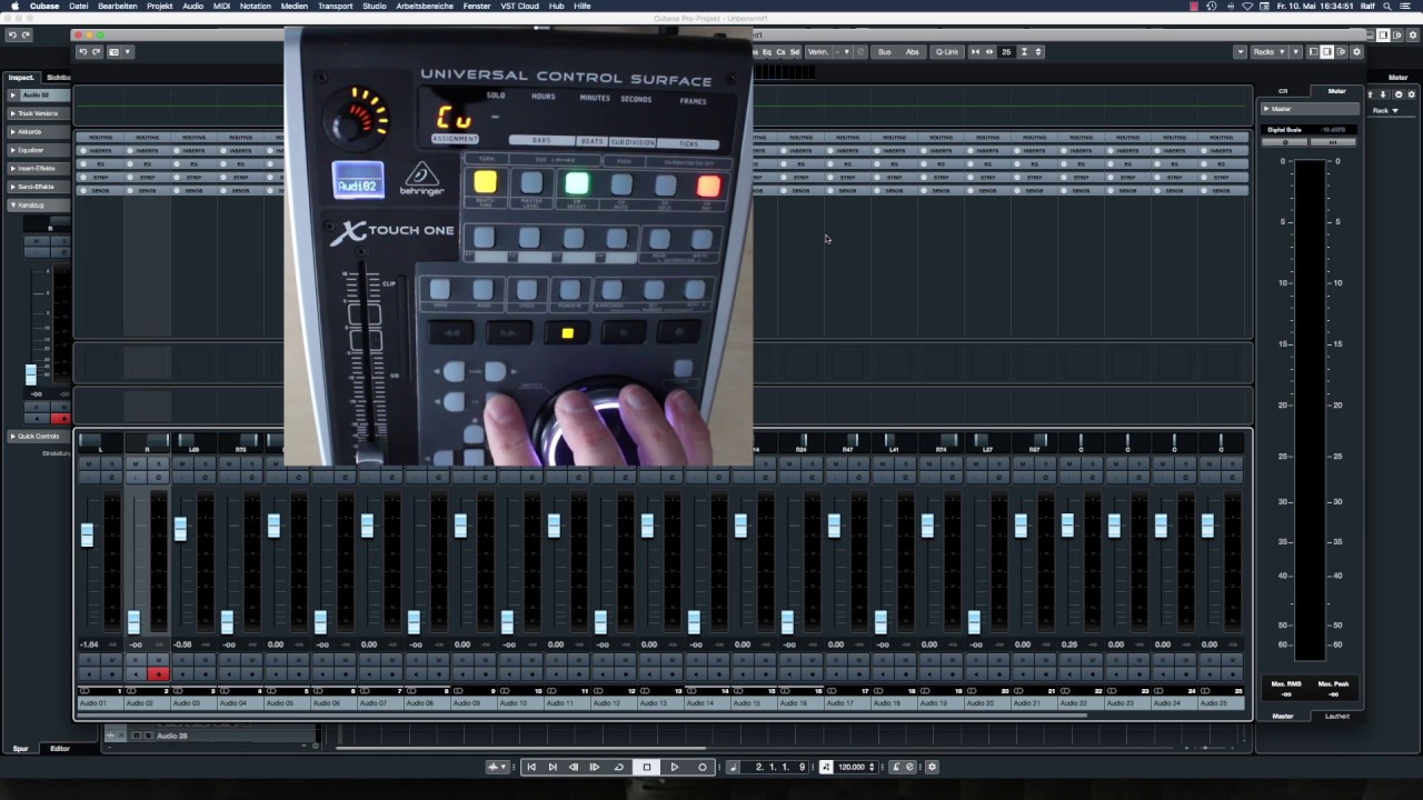 Studio Gear Behringer X-Touch One and Cubase