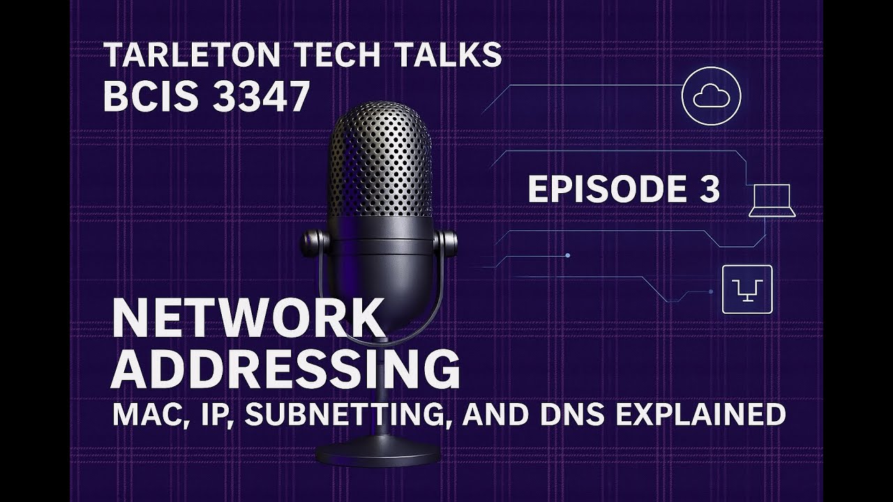 Episode 3 | Network Addressing: MAC, IP, Subnetting, and DNS Explained | BCIS 3347
