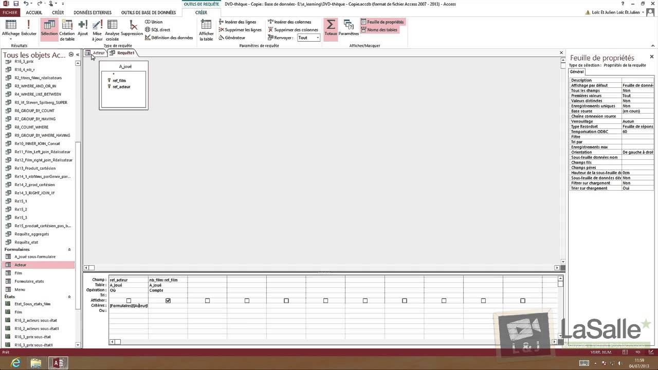 Microsoft Access 2013 - Fonction RechDom #A22