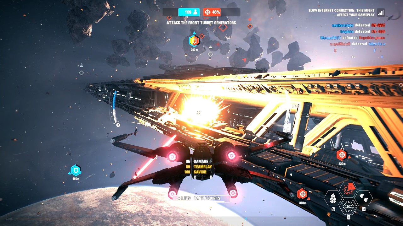 Starfighter Assault Gameplay - Unknown Regions (Resistance) Star Wars Battlefront II