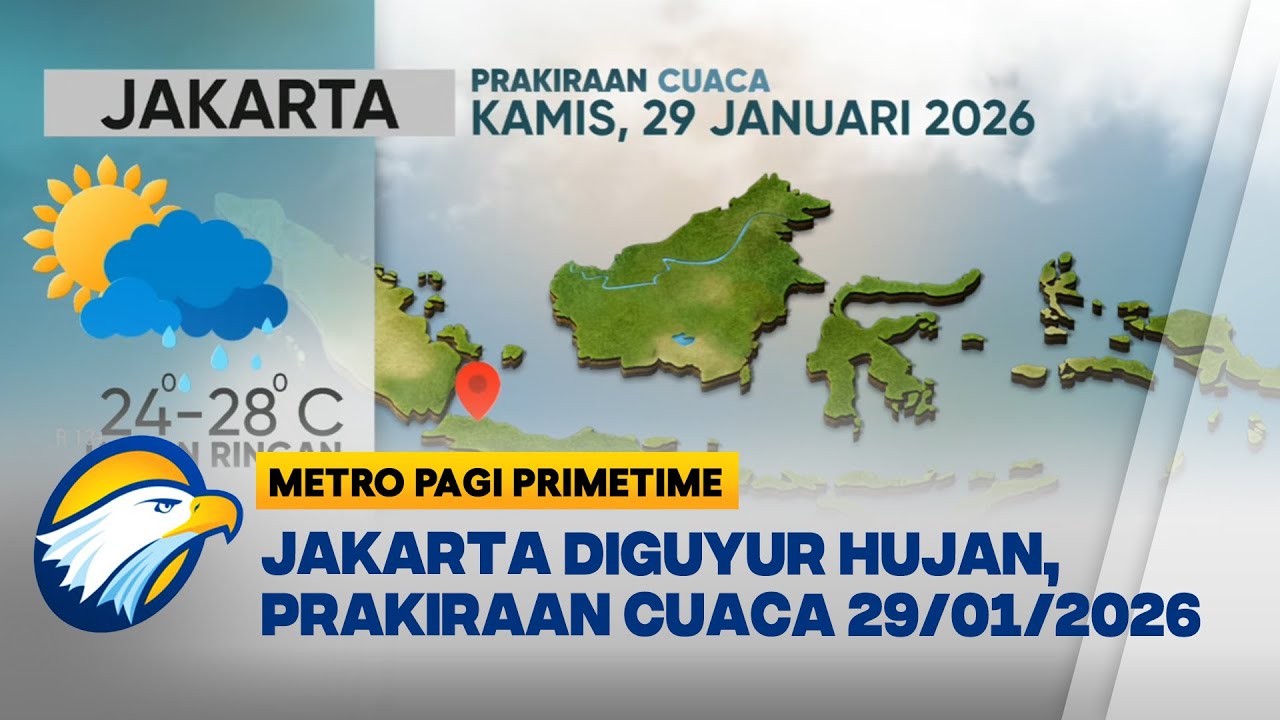 Jabodetabek Diguyur Hujan, Prakiraan Cuaca 29 Januari 2026 [Metro Pagi Primetime]