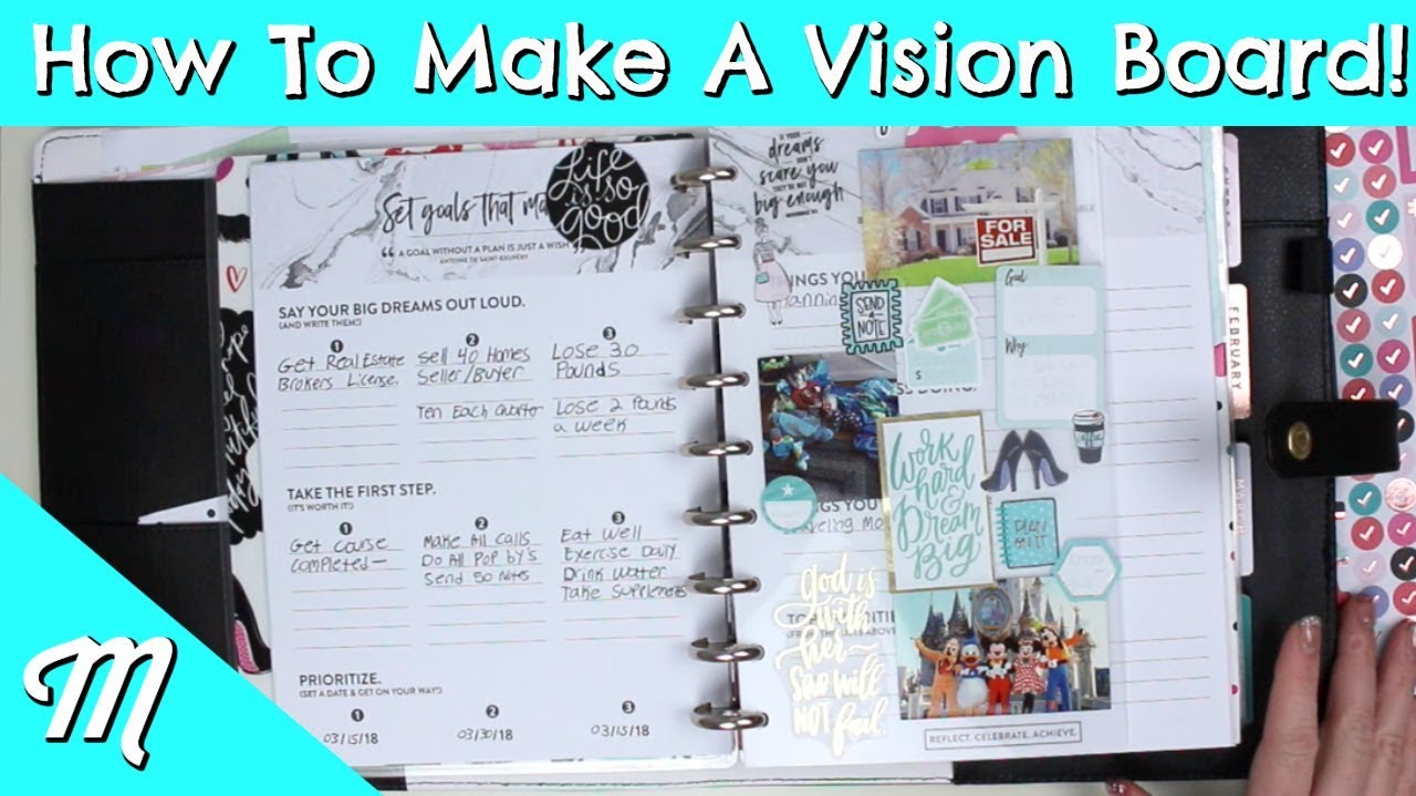 How To Make A Vision Board 2018 | The Best Happy Planner Accessory!