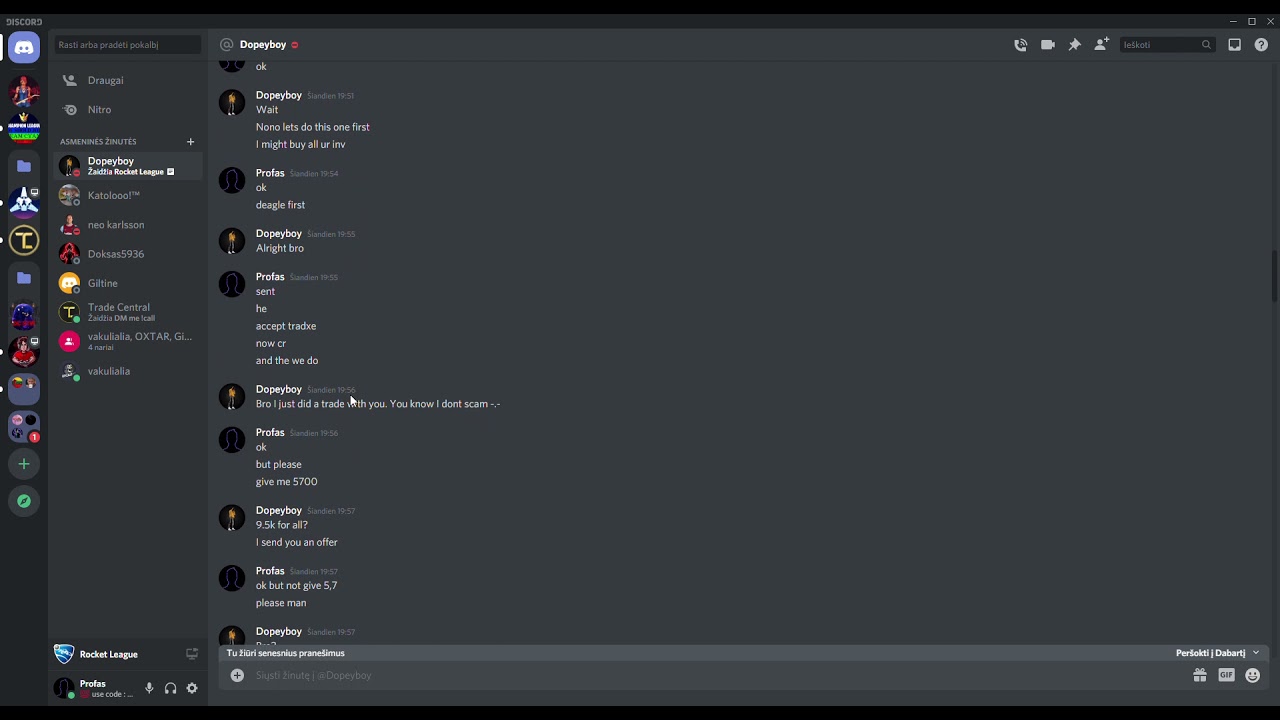 Rocket League Scam Report #17016