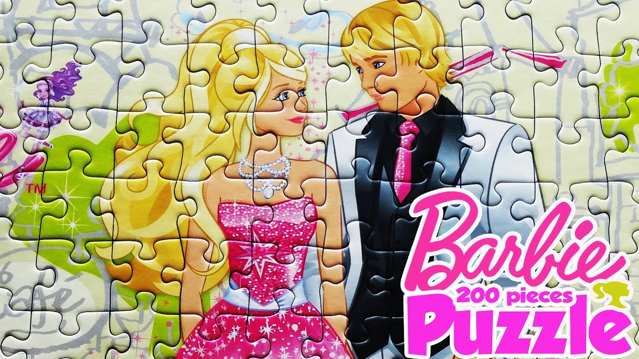 Barbie Puzzle Games Rompecabezas Jigsaw Kids Learning Toys 200 Pieces Videos For Children Puzzle TV
