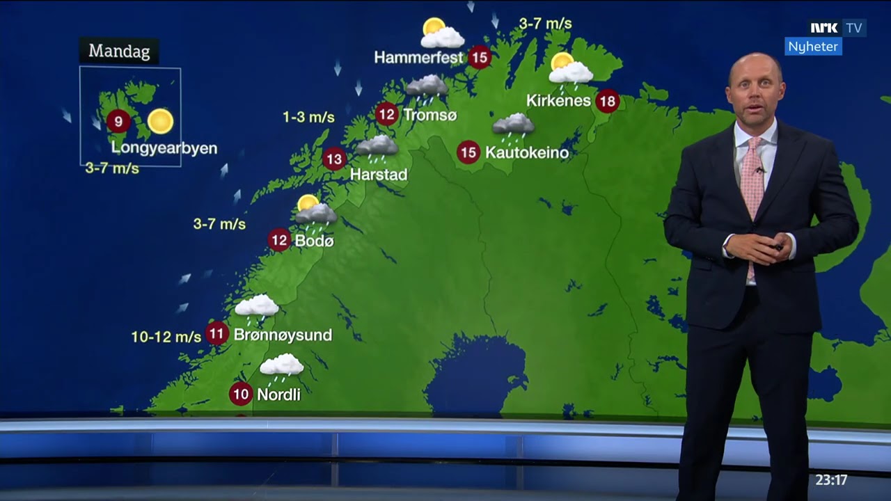 YR V&aelig;ret 3. august 2026 | NRK TV